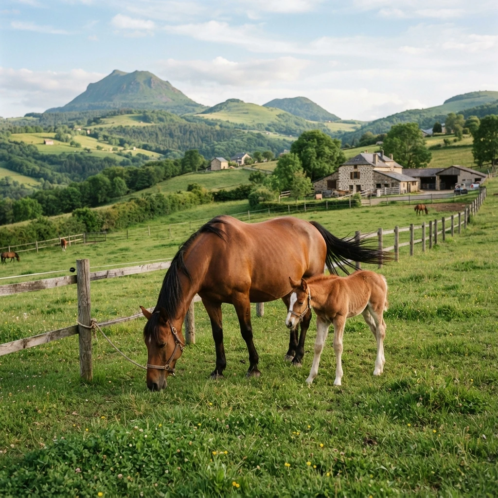 Élevage de chevaux au Pont-du-Château Equestre, Pont-du-Château